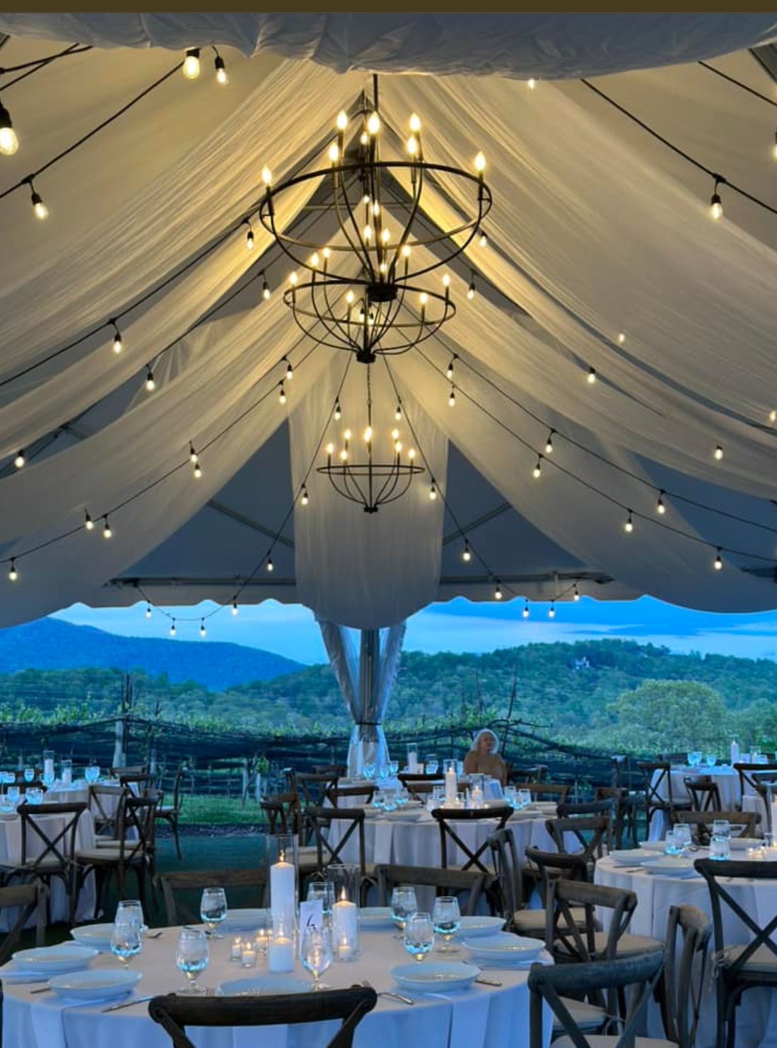 Tent Ceiling Draping- 20' x 30' Tent Decoration rental for events in Atlanta