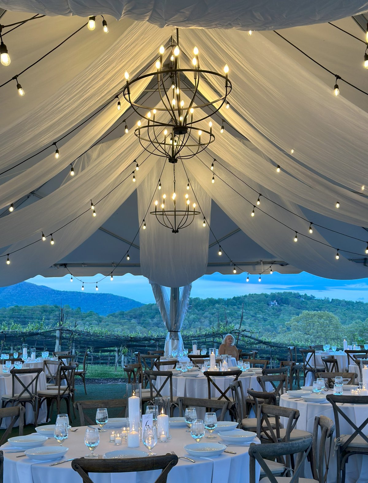 Tent Ceiling Draping- 40' x 60' Tent Decoration rental for events in Atlanta